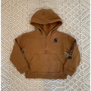 Carhartt Boys Half Zip Hoodie Sweatshirt Size 4T